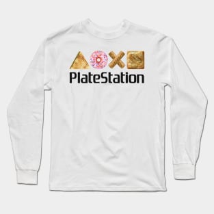 Playstation Platestation Greggs Style Long Sleeve T-Shirt